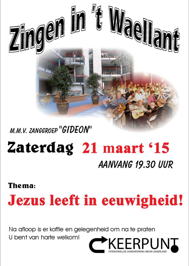 Gideon zangavond 21 maart 2015